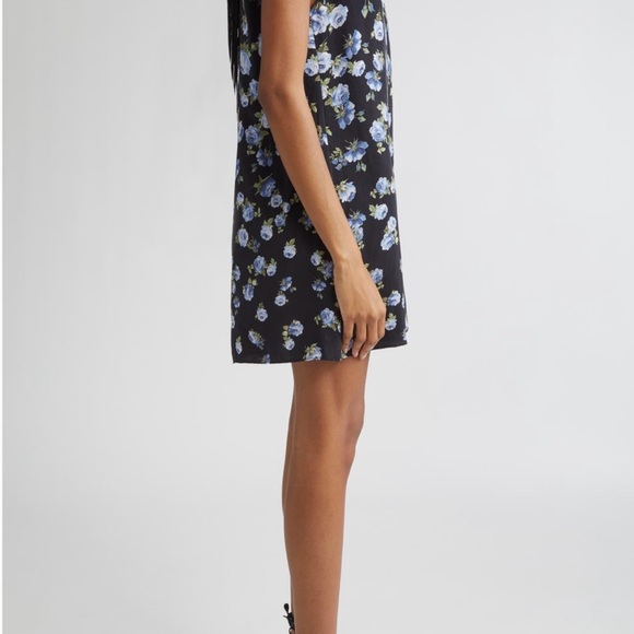 Alice and Olivia Jem Floral Ruffle Sleeve Mini Dress Size Medium - Picture 3 of 9